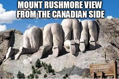 mt rushmore from the canadian side