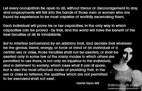 harriet taylor mill on feminism