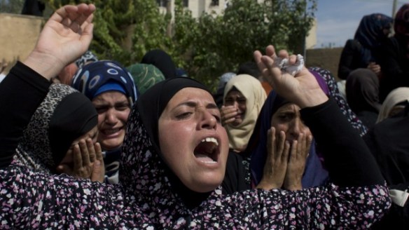 palestinian mourners