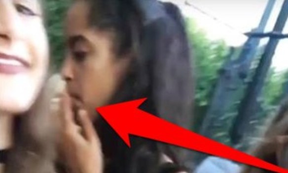 obama daughter smoking grass